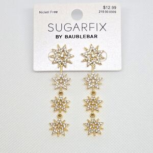 Stunning Celestial Star Statement Earrings In Gold Sugarfix by Baublebar  NEW